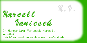 marcell vanicsek business card